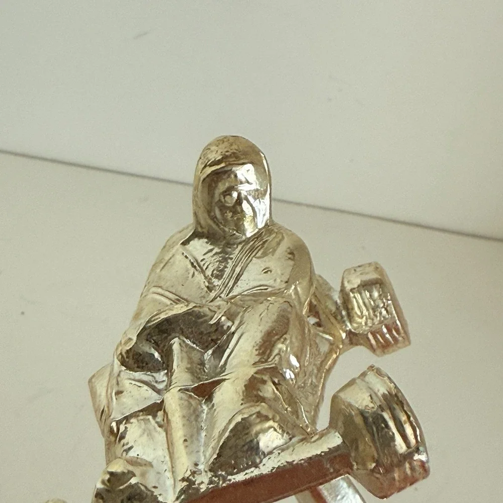 Vintage Go Cart Trophy Topper Silver Tone Metal 4.75